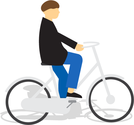 Persoon op fiets